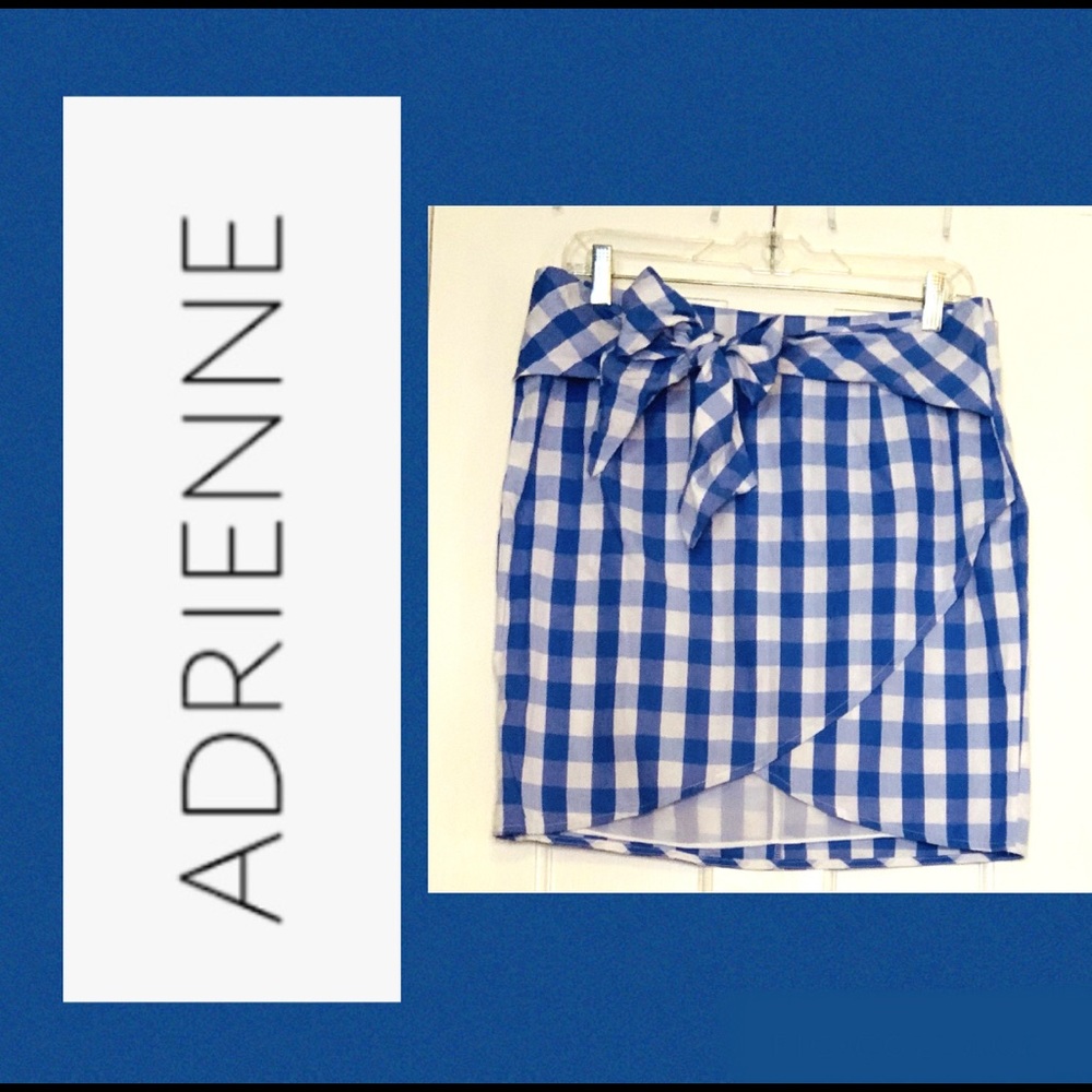 Adrienne Royal Blue Plaid Skirt